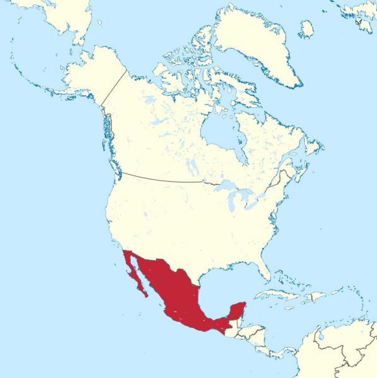 Amerika und Mexiko Karte, Mexiko und Amerika Karte (Central America - Americas)