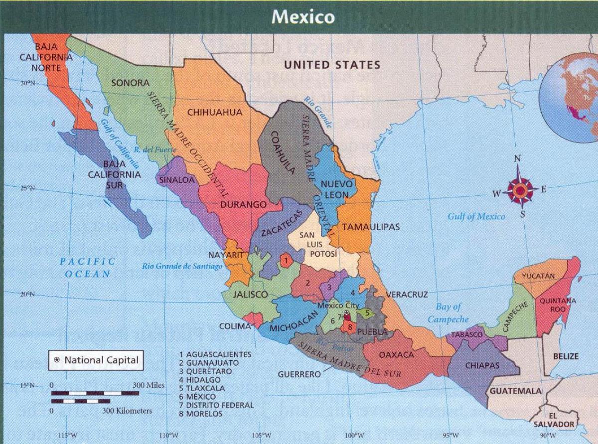aztec Karte von Mexiko