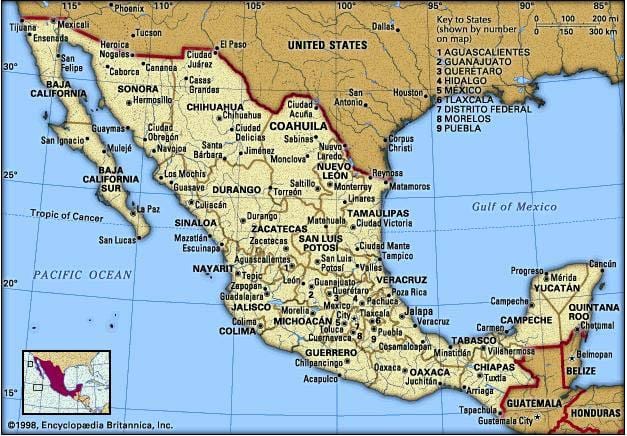 Ost-Mexiko-map