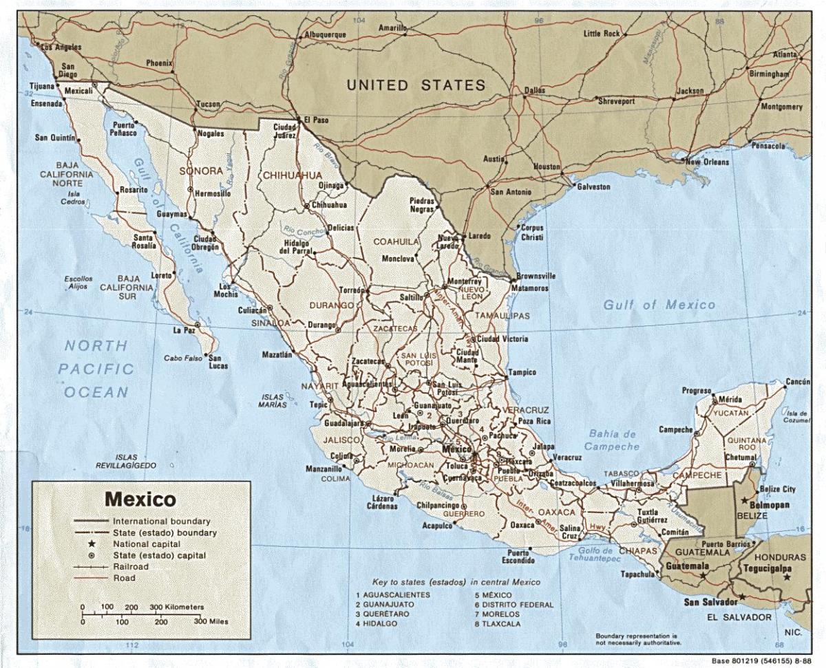 Nord-Mexico Karte