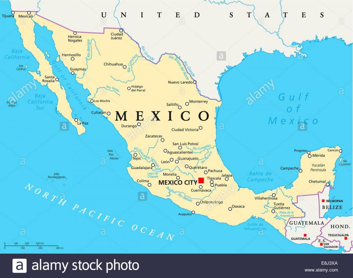 Mexiko Karte Städten