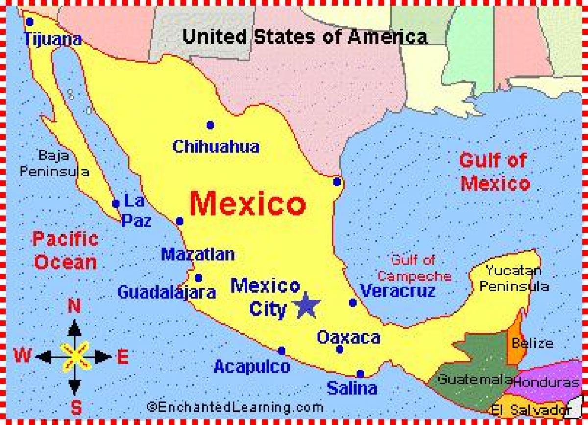 eine Karte von Mexiko