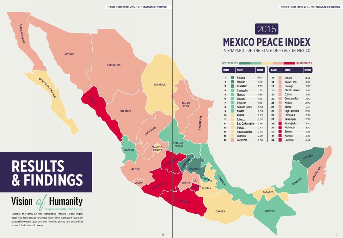 Gewalt in Mexiko-map
