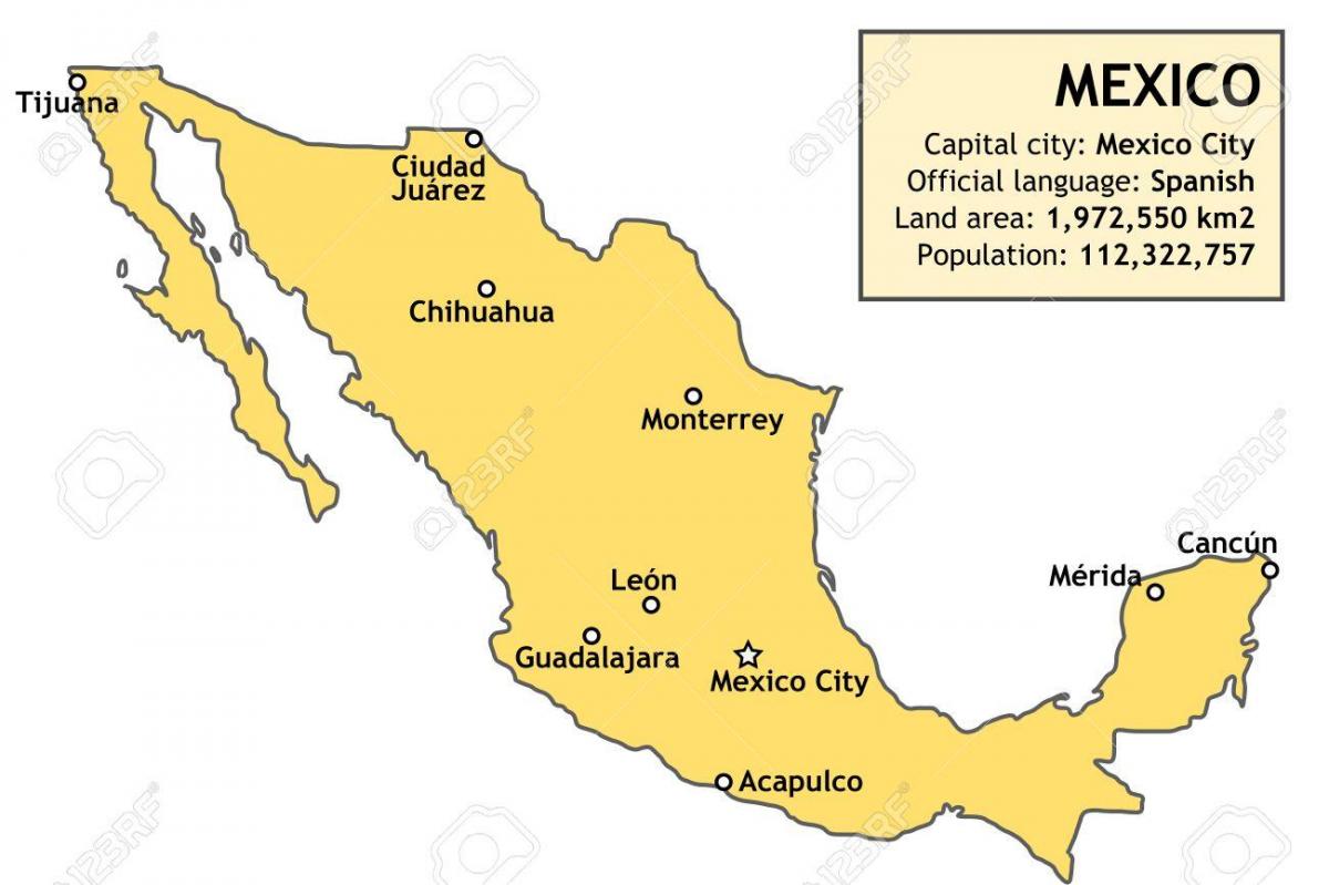 Mexiko Landkarte Land