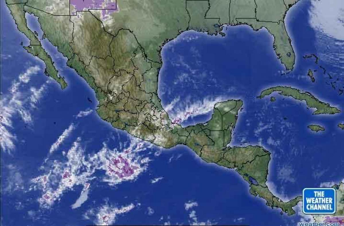 Mexiko satellite weathermap SatellitenWetter, Karte von Mexiko