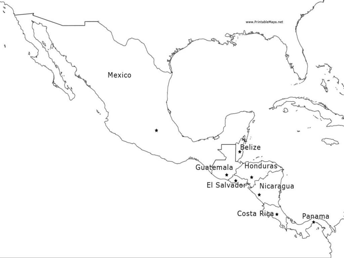 Karte, Mexiko, Mittelamerika