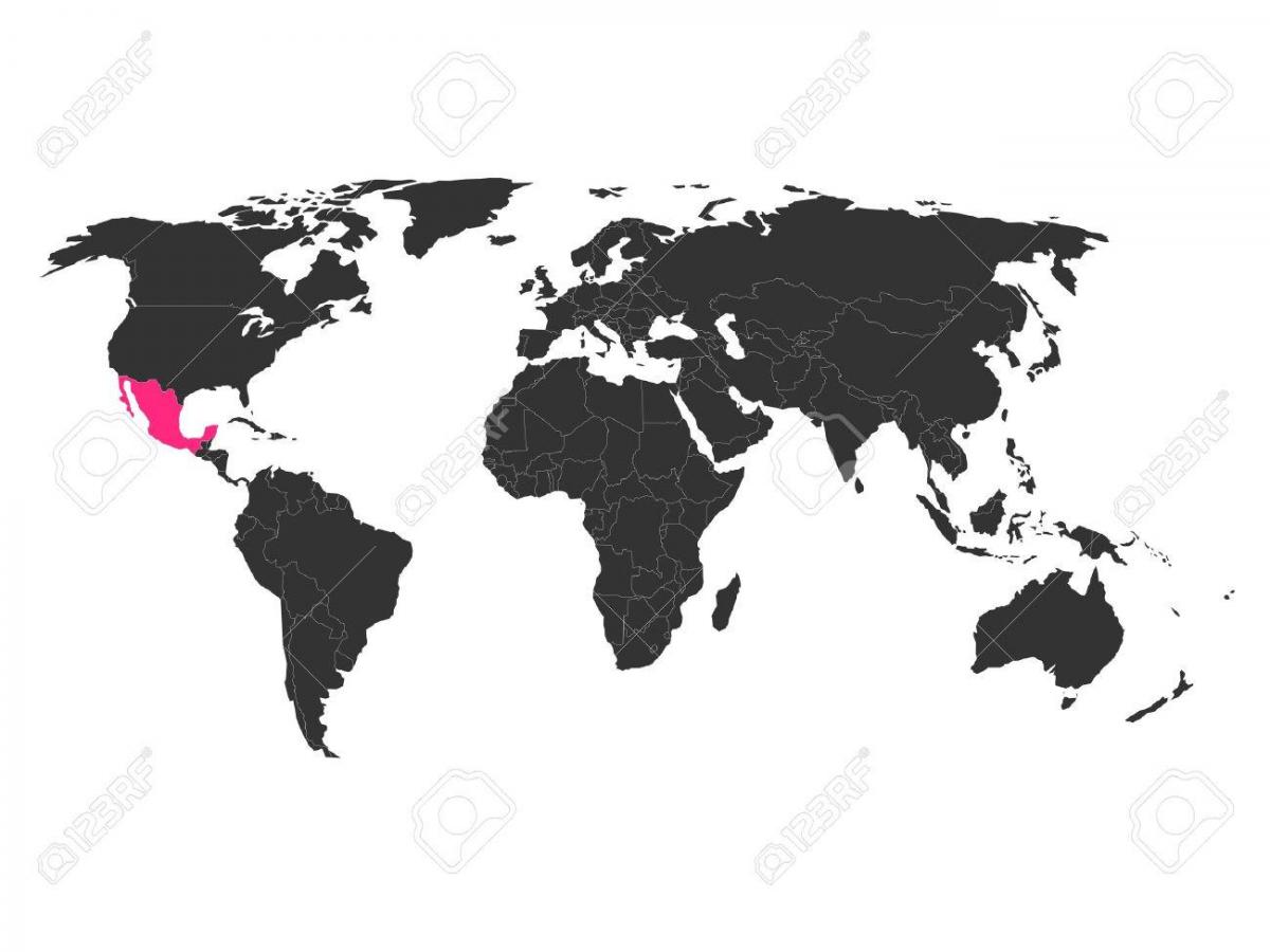Mexiko auf der Karte der Welt
