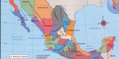 Aztec Karte von Mexiko