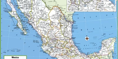 Mexiko Landkarte und Städte