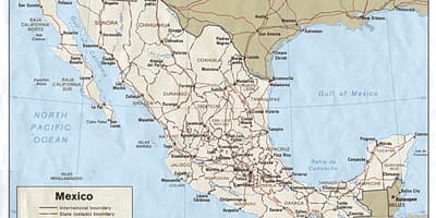 Nord-Mexico Karte
