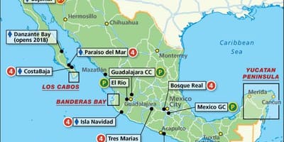 Mexiko Karte resorts