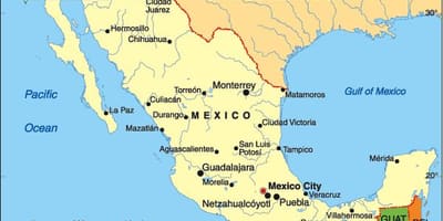 Land Mexiko-map