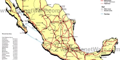 Autobahn Karte von Mexiko