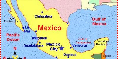 Eine Karte von Mexiko