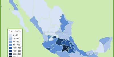 Bevölkerung Dichte Karte Mexiko
