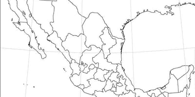 Mexiko Karte leer