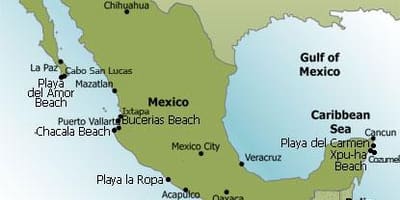 East-coast-Mexico Karte
