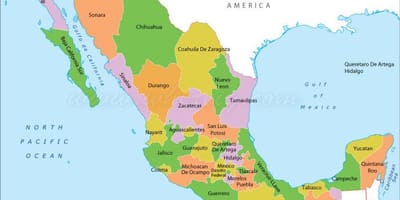Politische Mexico Karte