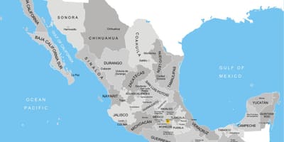 Karte von Mexiko-Provinzen
