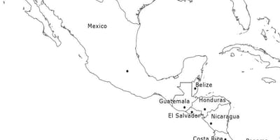 Karte, Mexiko, Mittelamerika